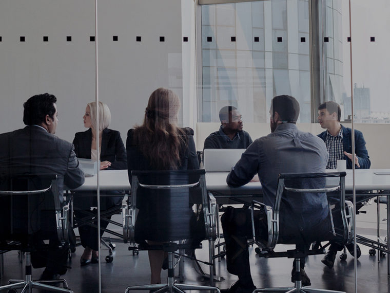 Meeting in a boardroom