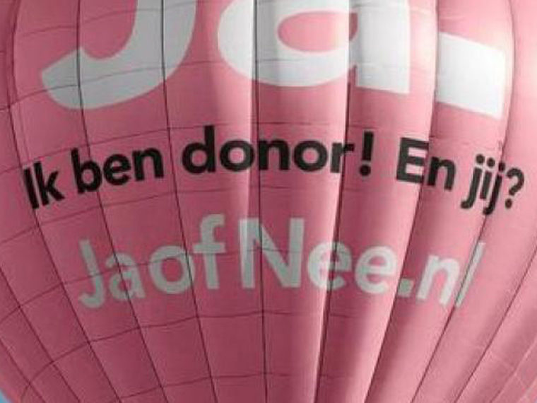 Pink hot air balloon
