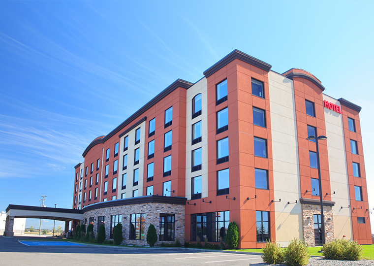 Exterior of hotel building